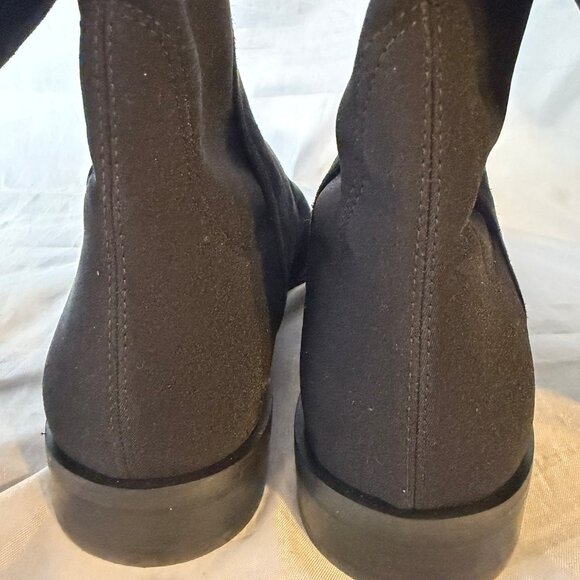 Stuart Weitzman 5050 Gisele Knee High Boot Black Suede & Stretch Women Size 11.5 - Picture 6 of 7